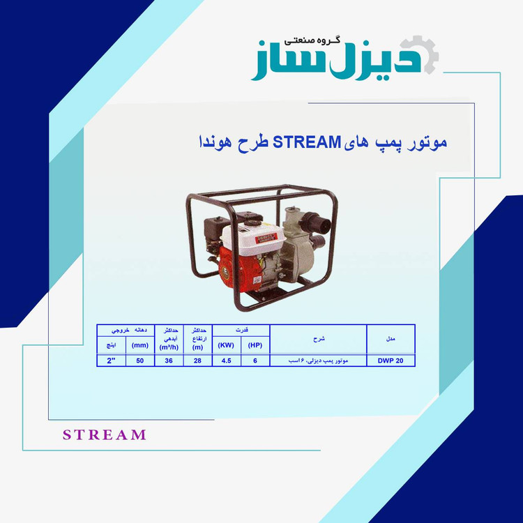 موتور پمپ STREAM طرح هوندا